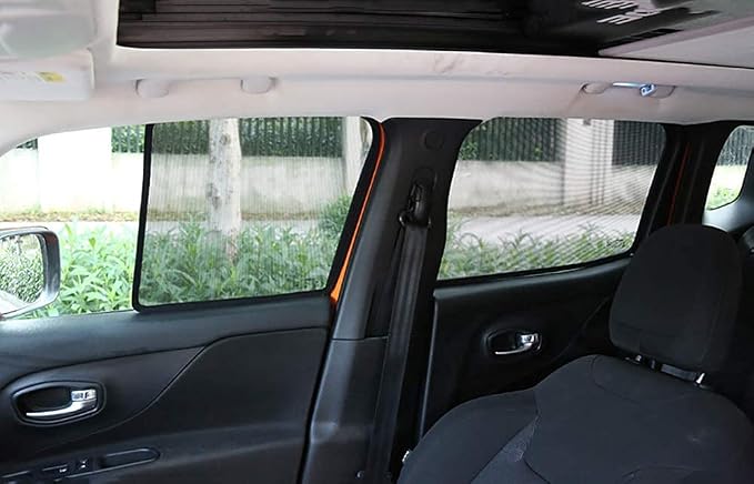 Bwen Car Window Shades Fit for Jeep Renegade 2016 2017 2018 2019 | Foldable Side Window Sun Shade for Renegade, Custom Fit Car Side Window Sunshade for Blocks Uv Rays Glare, Magnetic, 7pcs - Image 7