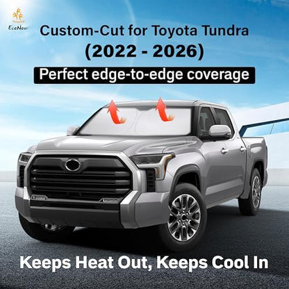 EcoNour Windshield Sun Shade Compatible for Toyota Tundra 2022–2025 2026 - Image 2
