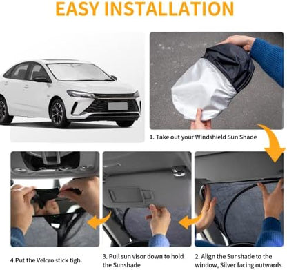 Sun Shade for Ford Taurus 2013-2021 2022 2023 Window Sunshade Sun Visor - Image 3
