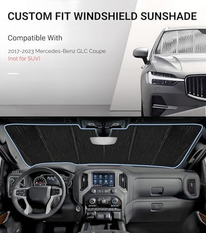 Pigenius Windshield Sunshade for Mercedes-Benz GLC Coupe 2017-2023 Front Window Sun Shade - AstraGuard - Image 2