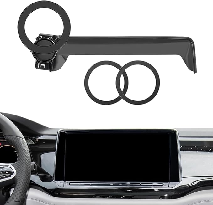 Car Phone Holder for 2025 2024 VW/Volkswagen Atlas/Altas Cross Sport Accessories 12-Inch Touchscreen, 360° Rotation Cell Phone Mount Compatible with MagSafe, for All Smartphones by Hesanzol
