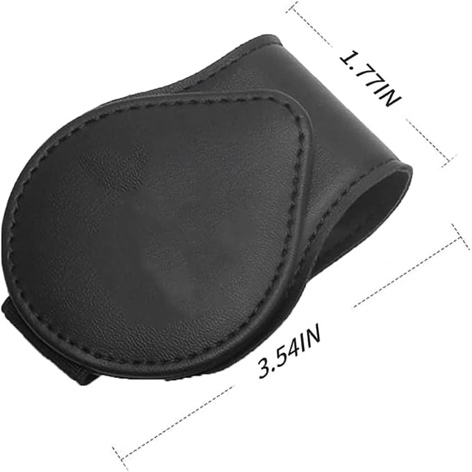 Sunglasses Holder for Bronco, Leather Glasses Frame | Eyeglass Hanger Card Clip for Car Sun Visor,Sunglasses Holder Compatible with Bronco (White) - Image 2