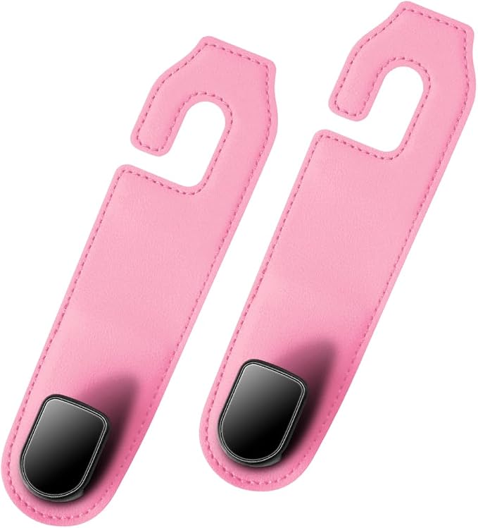 Car Seat Headrest Hook, 2PCS Vehicle Seat Back Hangers Organizer for Handbag Purse Coat, Automotive Interior Headrest Storage Hooks, Universal for SUV Automobile Truck (Pink) - Image 7