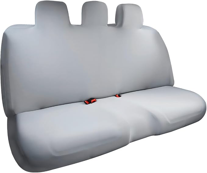Car Seat Cover, Elastic Waterproof Dustproof Vehicle Back Seat Protector, Scratch Proof Automotive Interior Rear Bench Cover Accessories, Universal Fit (Silver Gray) - Image 7