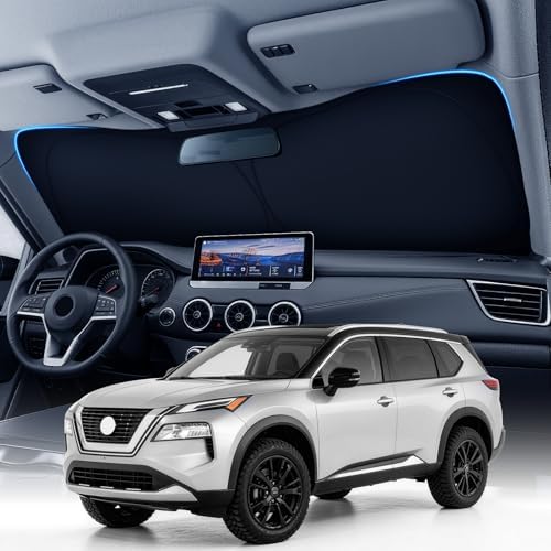 Zanch Custom Windshield Sun Shade for Nissan Rogue 2021-2026, 7-Layer UV & Heat Block, 3D Laser Scanned, Interior Protection, Keep Car Cooler, Foldable SUV Accessories by Zanch