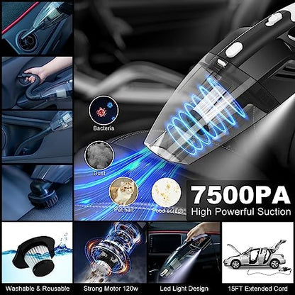 43Pcs Car Wash Detailing Kit Cleaning Kits with Foam Gun Sprayer Long Handle Mop Car Vacuum Drill Brush Large Wash Mitt Towels Complete Interior Exterior Car Washing Supply Set Blue - Image 4
