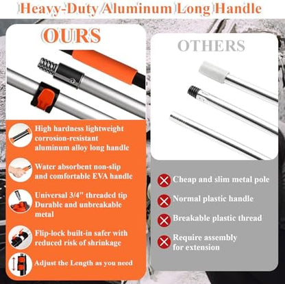 Complete Car Wash Kit with 60inch Heavy-Duty Extension Pole - Image 3