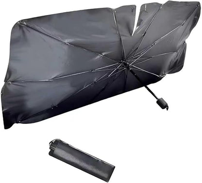 Car Windshield Sun Shade Umbrella, Sun Protection & Heat Insulation Shield with Top Opening, Foldable Quick Setup & Storage Front Window Cover, Reflecting Visor for Most Vehicles (Silver) by Unknown