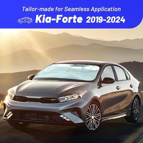 Windshield Sun Shade Umbrella for Kia Forte 2019-2024 Front Windows - Image 3