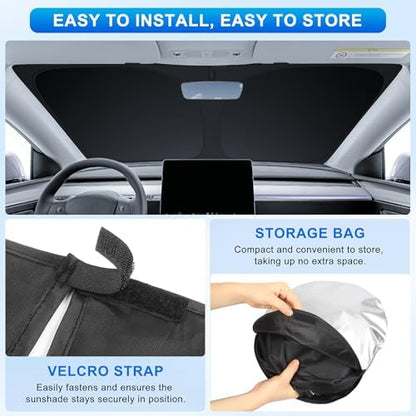 INSAUTO Custom Fit Windshield Sun Shade for Dodge Charger 2011-2023 - Image 4