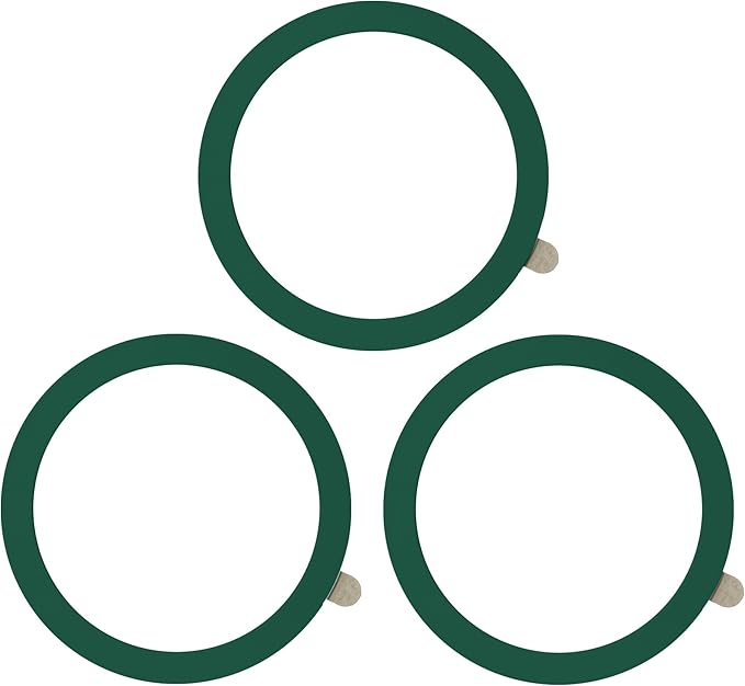 TENOC Universal Metal Ring Sticker, 3Pcs, Green | Compatible with iPhone/Samsung/Android Cellphones, Magnetic Phone Charger/Mount/Holder Conversion by TENOC