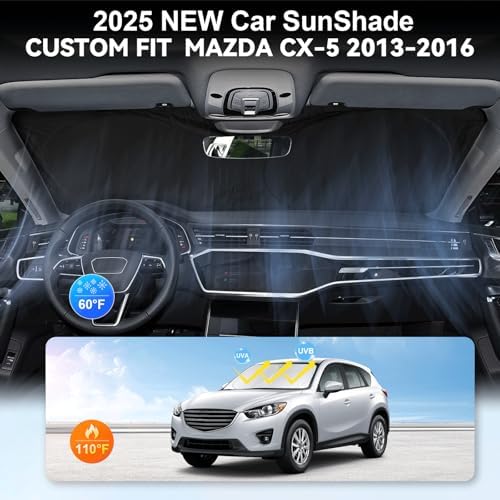 Custom Fit Mazda CX5 CX-5 2013-2016 Windshield Sunshade Front Window Shades - Image 4