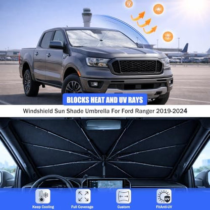 Car Windshield Sun Shade Umbrella for Ford Ranger 2019-2024 - Image 3