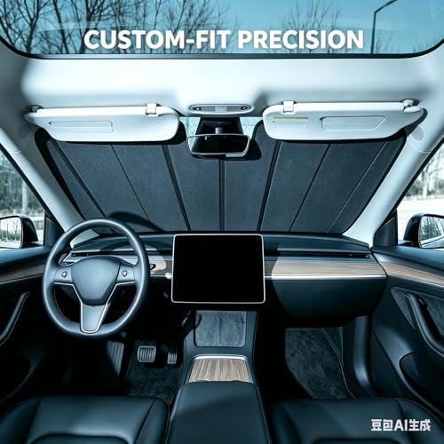 Windshield Sun Shade for 2018-2026 Jeep Wrangler, 2020-2026 Jeep Gladiator, Foldable 3-Layer High Reflective Silver Sunshade, Blocks UV Rays & Reduces Cabin Heat - Image 3