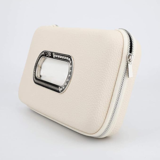Car Tissue Holder, Sun Visor Napkin Holder, Car Visor Tissue Holder, Luxury PU Leather Backseat Tissue Case Holder (Beige) - Image 7