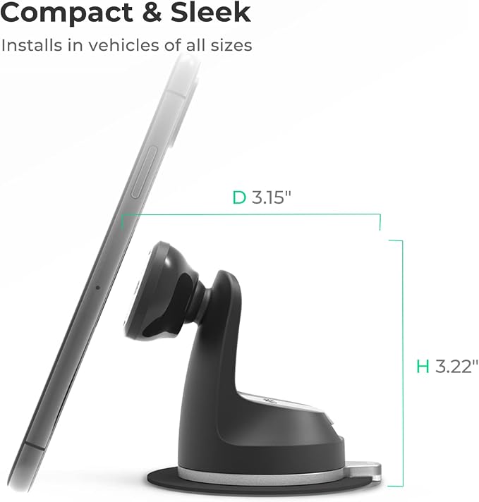 iOttie iTap 2 Magnetic Dashboard Car Mount Holder || Cradle for Samsung Galaxy S22, Google Pixel 7, Motorola Moto G, OnePlus 10, Sony Xperia & Other Android Smartphones - Image 5