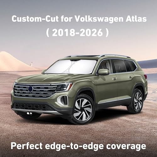 EcoNour Windshield Sunshade Compatible for Volkswagen Atlas 2018-2025 2026 - Image 2