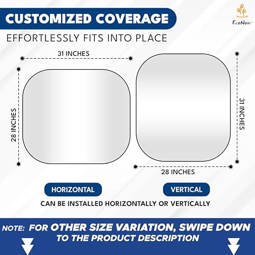 EcoNour 2 Piece Foldable Car Windshield Sun Shade, UV & Heat Protection - Image 6