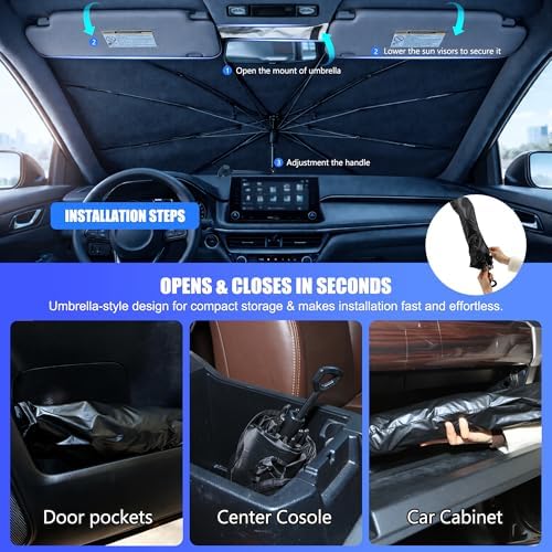 Car Windshield Sun Shade Umbrella for Toyota RAV4 2013-2018 - Image 6