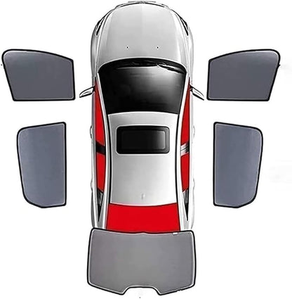 Car Side Window Sunshades for Volvo XC60 2. Gen (Spa) 2018-2024, Magnetic UV Protection Shades for Front/Rear Windows, Heat Resistant Sun Visor Shield Accessories,E/5 Doors Window by Unknown