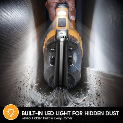 Cordless Handheld Vacuum Cleaner Compatible with DeWalt 20V Battery - Image 5