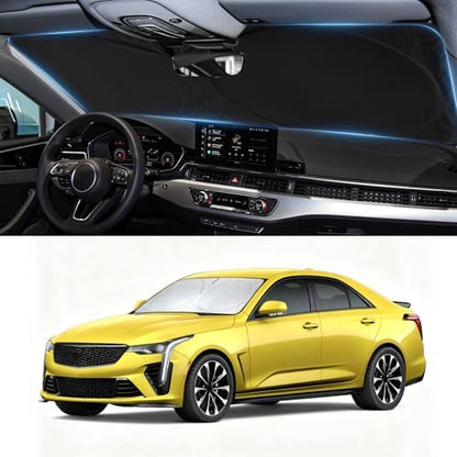 Windshield Sun Shade for Cadillac CT4 2020-2026 Sedan Luxury/Sport Sunshade by BOODANCARS