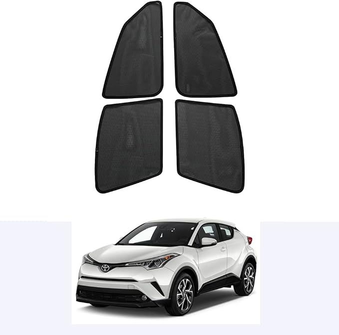 Bwen Car Side Window Shades Fit for Toyota CHR 2017-2021, 4pcs | Magnetic Car Sun Shade for CHR, Custom Fit Side Window Sunshade for Blocks Uv Rays Glare, Black by BWEN