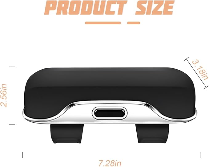 Zipelo 7.09 x 2.56 Inch Car Sun Visor Sunglasses Case, Black | ABS construction, push-bounce opening, clip-on mounting, holds eyewear tickets and cards, car interior accessories - Image 2