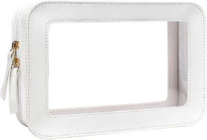 Clear Makeup Bag Small, TSA Approved Portable Toiletry Bag with Zipper Cosmetic Travel Bag Makeup Organizer Case Mini Makeup Pouch for Purse Car Organizer Bag for Women Men by FFpaw
