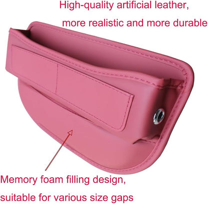 Seat Gap Organizer Car Seat Console Organizer Front Seat Side Storage Bag Center Console Side Pocket Car Seat Crevice Storage Seat Gap Filler Between Seat Storage Pouch（Red） - Image 6