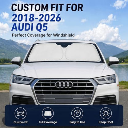 Custom Fit Windshield Sun Shade for Audi Q5 2018-2026 - Image 2
