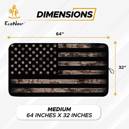 EcoNour Windshield Sun Shade for car & Window Tint – American Flag – UV & Heat Protection for Cars, Interior Cool Trucks, SUVs – Foldable Reflective Sun Visor 240T Windshield (64" x 34") - Image 5