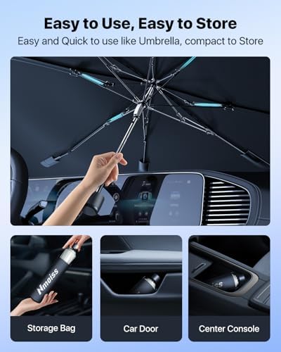 Nmoiss Windshield Sun Shade Umbrella [Vinyl Coating Heat Shield] - Image 7