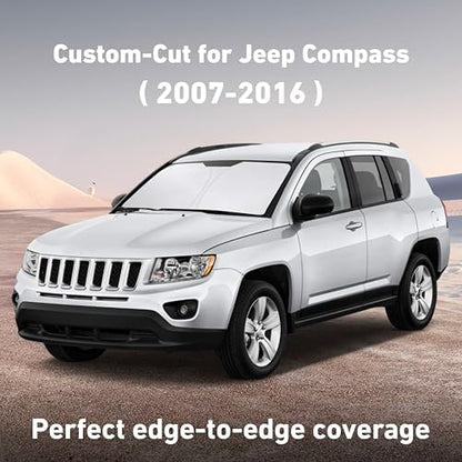EcoNour Windshield Sunshade Compatible for Jeep Compass 2007-2014 2015 2016 - Image 2