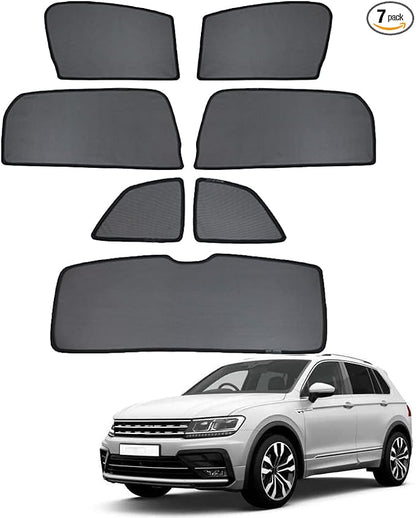 Car Window Shade for Kids Side Window Sun Shade for Tiguan 2018-2023 2024 Magnetic Curtain Sun UV Protection Covers for Baby Sleeping Auto Accessories,7PCS by GCCV