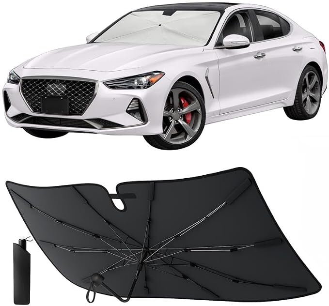 EcoNour Premium Umbrella Windshield Sunshade for Car, Front Window Sunshade by EcoNour