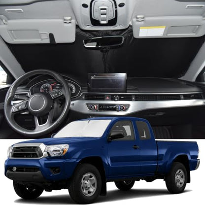 Windshield Sunshade for Toyota Tacoma 2005-2015 Sun Shade 4 Layers by ZOIBVCARSUNSHADE