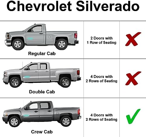 Rear Side 2nd Row Sunshade 2PCS for 19-26 Chevrolet Silverado 1500 Crew Cab - Image 2