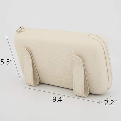 Car Tissue Holder, Sun Visor Napkin Holder, Car Visor Tissue Holder, PU Leather Backseat Tissue Case Holder for Auto,Vehicle (Beige) - Image 7