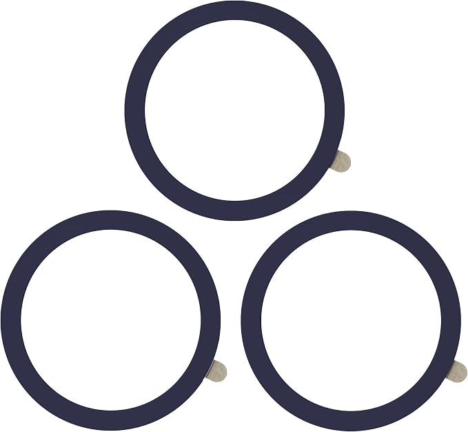 TENOC Universal Metal Ring Sticker, 3Pcs, Navy Blue | Compatible with iPhone/Samsung/Android Cellphones, Magnetic Phone Charger/Mount/Holder Conversion by TENOC