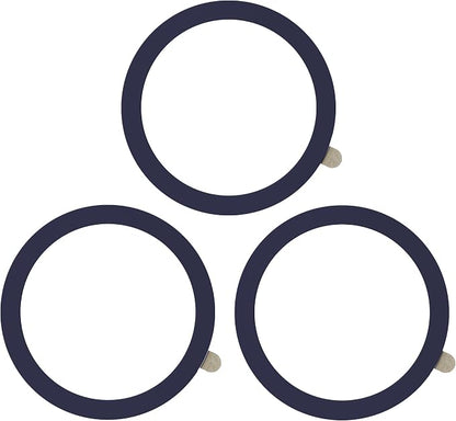 TENOC Universal Metal Ring Sticker, 3Pcs, Navy Blue | Compatible with iPhone/Samsung/Android Cellphones, Magnetic Phone Charger/Mount/Holder Conversion by TENOC