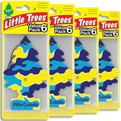 LITTLE TREES Car Air Freshener | Hanging Tree Provides Long Lasting Scent for Auto and Home | 24 Air Fresheners |Piña Colada by LITTLETREES