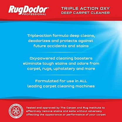 Rug Doctor Triple Action Oxy Deep Carpet Cleaner, 48 oz., Deep Cleans, Deodorizes, & Protects, Concentrated, Professional-Grade, 3X Action Formula - Image 5