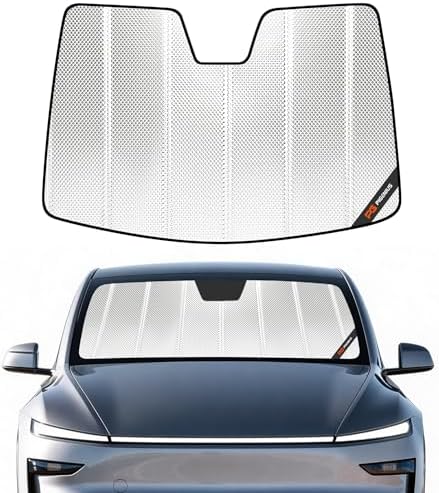 Pigenius Windshield Sun Shade for Tesla Model Y 2025-2026 New Body Style, Front Window Sunshade - BLAZBLOCK by Pigenius