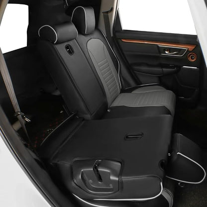 EKR Car Seat Covers for Honda CRV 2015-2016 Leatherette Full Set | Custom Fit for Honda CRV 2015 2016 Full Wrap,Airbag Compatible,Waterproof Pet-resistant,Faux Leather(Black/Gray) - Image 5