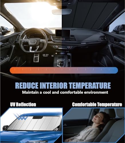 Windshield Sun Shade for Ford Ranger 2024-2026, Vehicle-Specific Design - Image 3