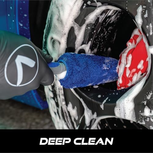 VIKING Microfiber Wheel Cleaning Brush for Car Detailing, Metal Free Design - Image 5