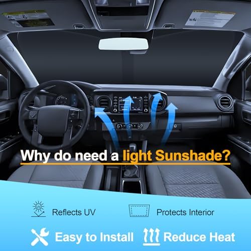 Windshield Sun Shade for 2023-2026 Kia Sportage Compatible Accessories-4 Layers Custom Fit Foldable Front Window Sunshade Sun Visor Protector, Block UV Rays Keep Your Car Cooler - Image 3