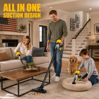 6-in-1 Cordless Car Vacuum, 21V 8000mAh Car Vacuum Cleaner High Power, 50KPA Suction & Blower, 700W Brushless Car Vacuum Portable Cordless for Home, Car, Pet Hair, Keyboard - Image 2
