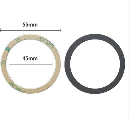 TENOC Universal Metal Ring Sticker, 6Pcs, Black+White | Compatible with iPhone/Samsung/Android Cellphones, Magnetic Phone Charger/Mount/Holder Conversion - Image 2